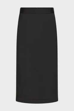 Satin midi skirt - CORALINE