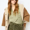 Shearling cape coat - LORIANE