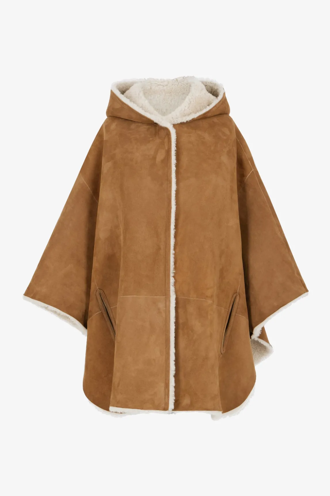 Shearling cape coat - LORIANE