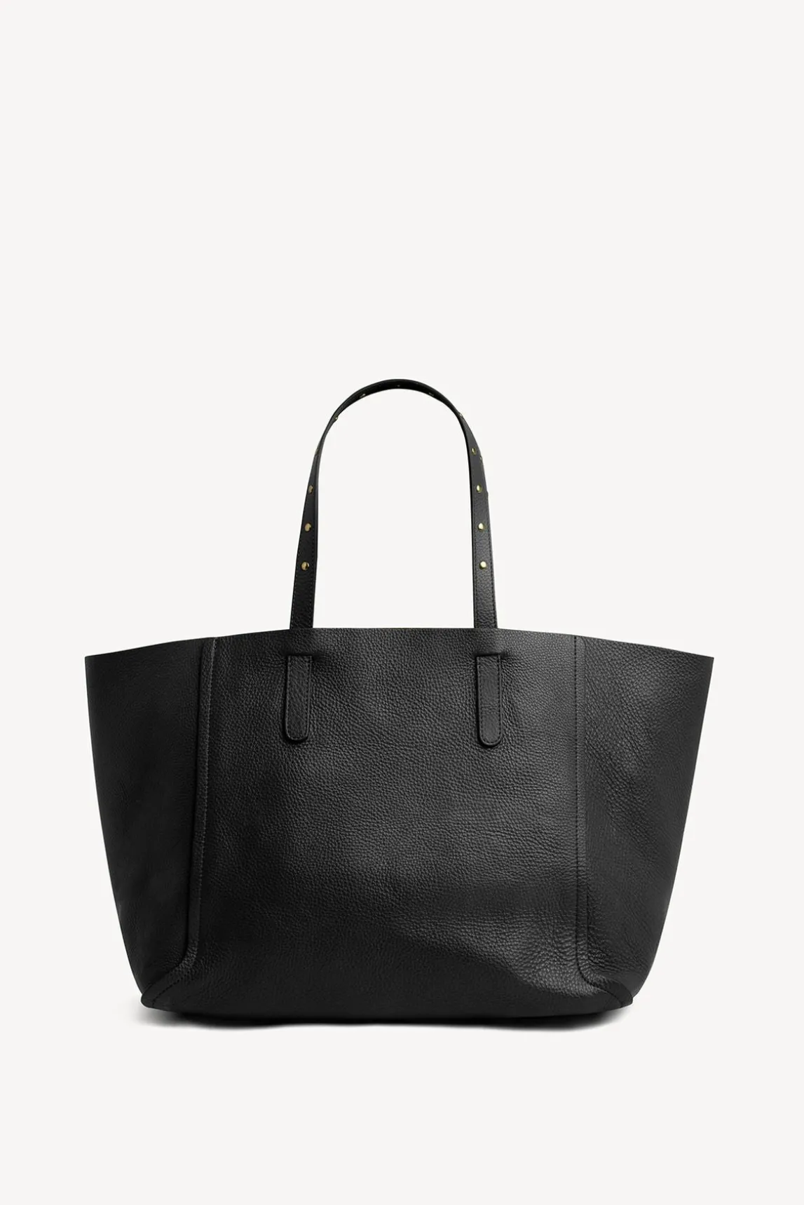 Shopping bag in grainy leather metallic inside - SIMPLE 2