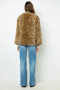 Short coat with leopard print - LAISSA
