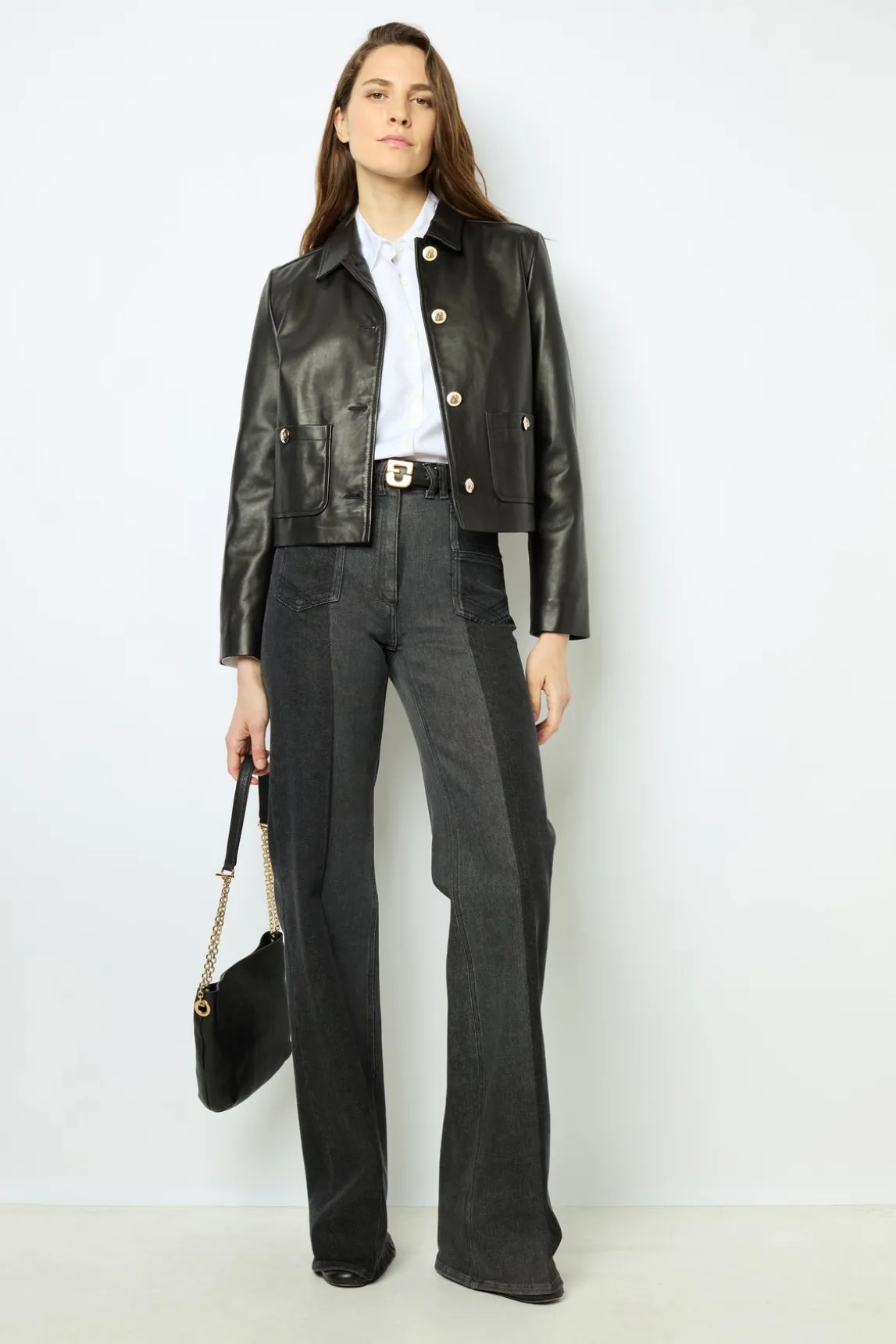 Short leather jacket - BEYZA