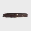 Signature leather belt with studs - LE MAY