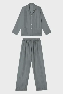 Silk Pyjama - Light grey