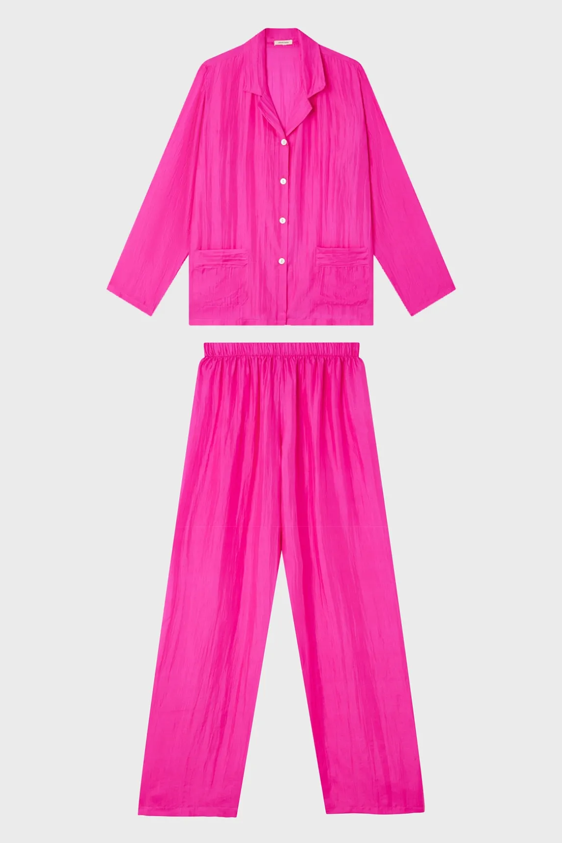 Silk pyjamas - fuchsia