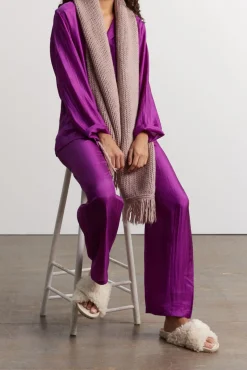Silk pyjamas - purple