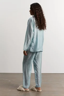 Silk pyjamas - sky blue