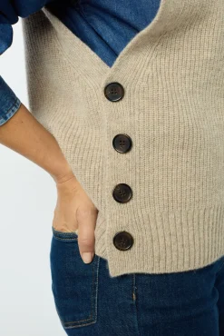 Sleeveless ribbed sweater - JULIETTA