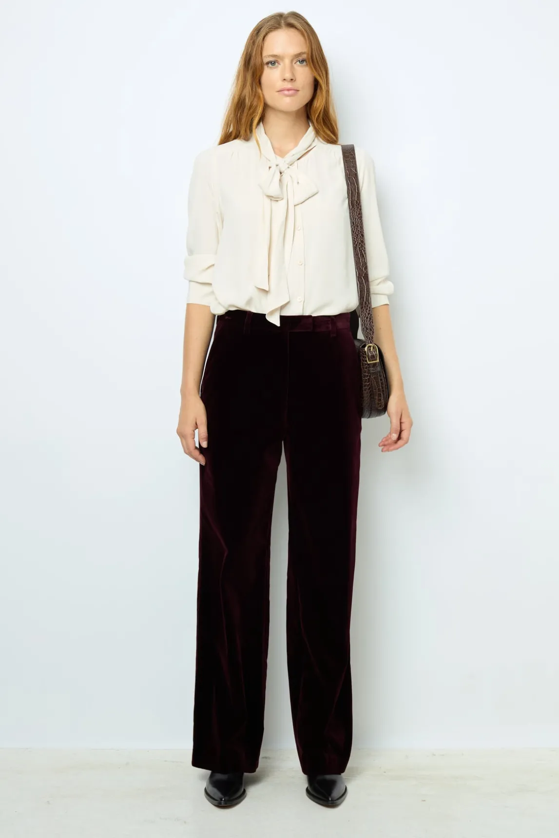Smooth velvet pants - NORA