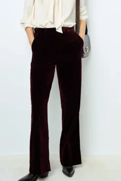 Smooth velvet pants - NORA