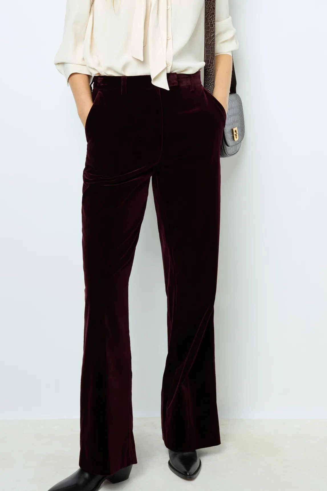 Smooth velvet pants - NORA