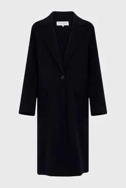 Straight cut coats with fine stripes - LASSIA