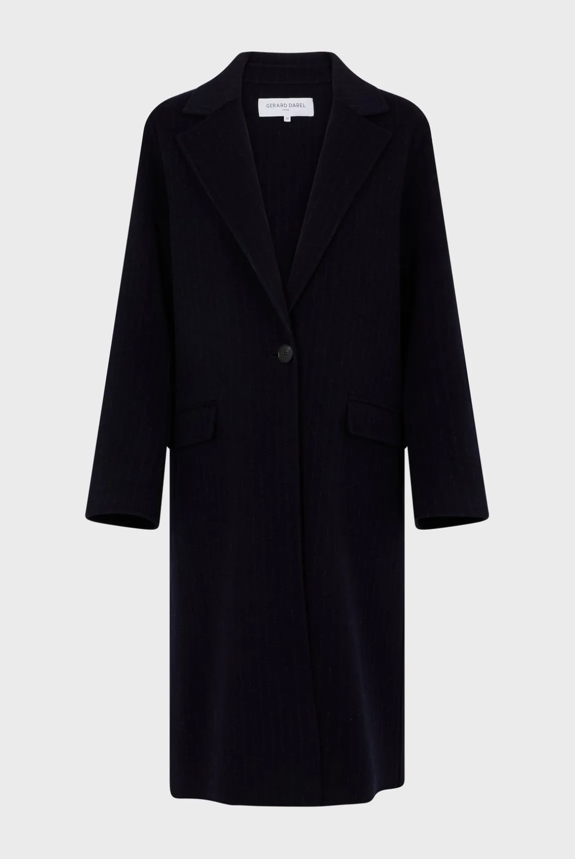 Straight cut coats with fine stripes - LASSIA