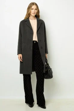 Straight cut wool coat - LATHICIA