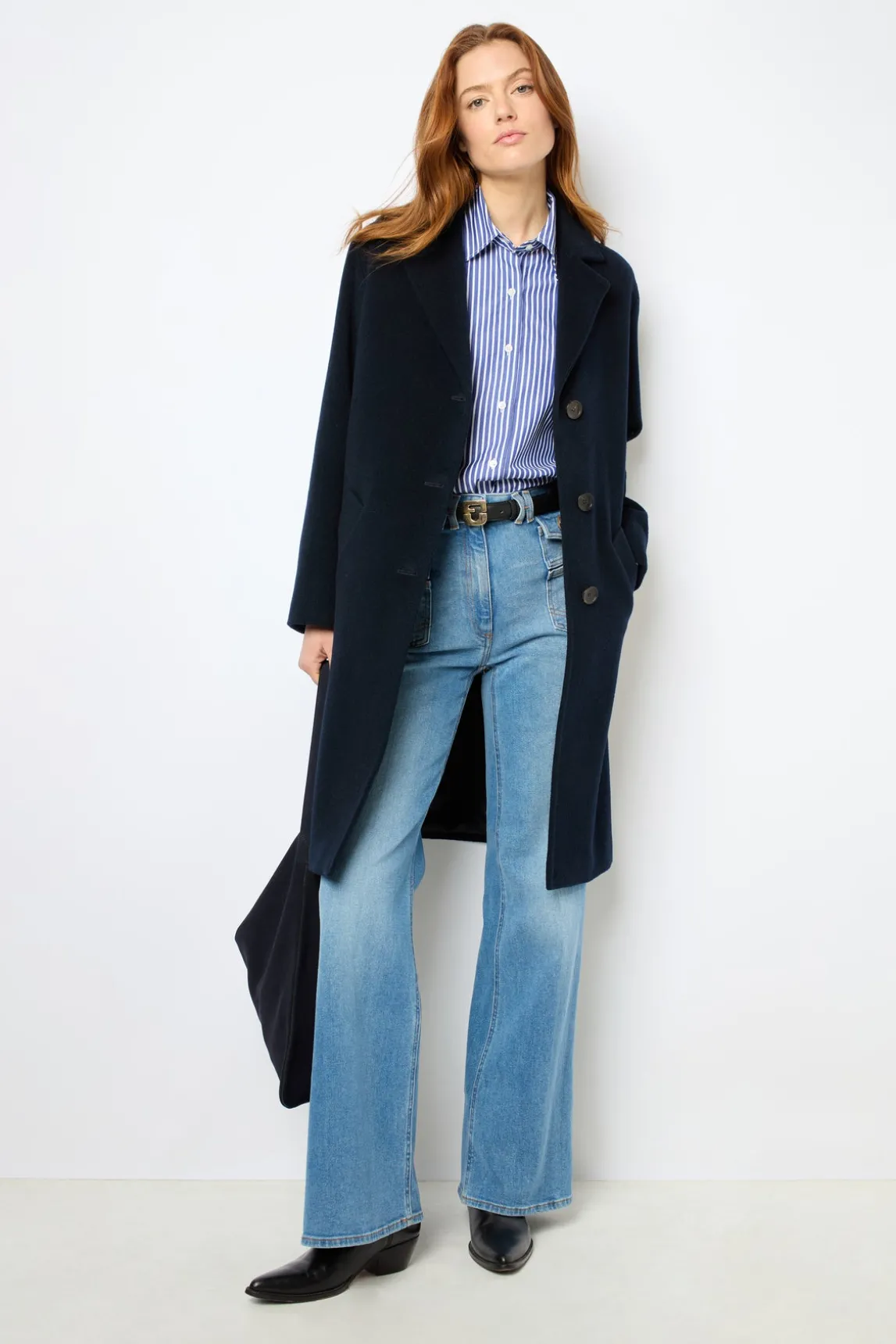 Straight cut wool coat - LATHICIA