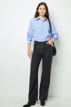 Striped rhinestone shirt - BALLIE