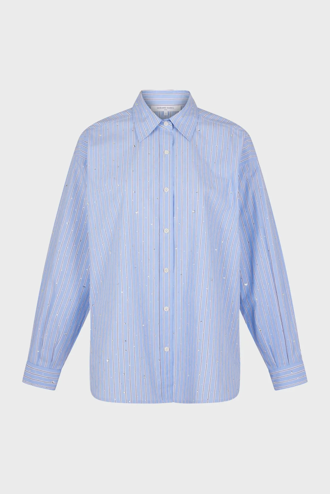 Striped rhinestone shirt - BALLIE