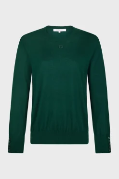 Sweater in fine wool with round neck - JADE