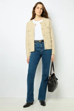 Thick cardigan with sequins - JANELLY