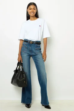Tricolor monogrammed t-shirt - ALEXANDRINE
