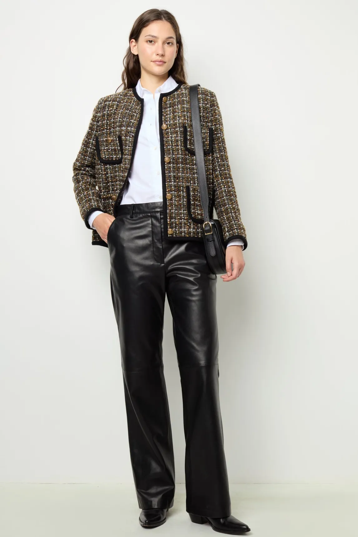 Tweed jacket with braid - MARGAUX