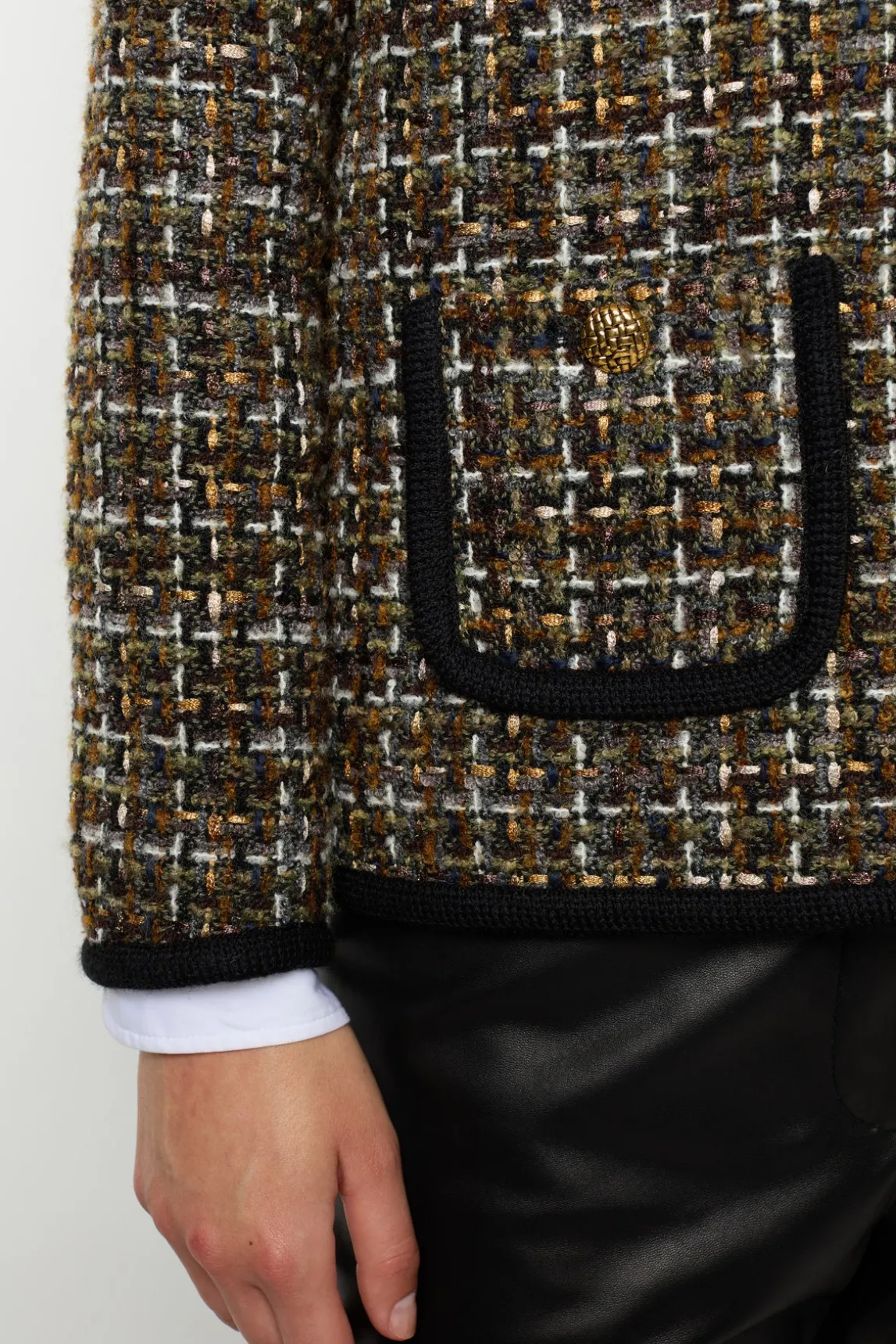Tweed jacket with braid - MARGAUX