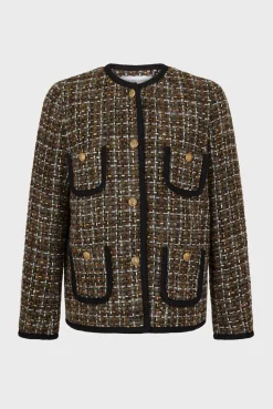 Tweed jacket with braid - MARGAUX