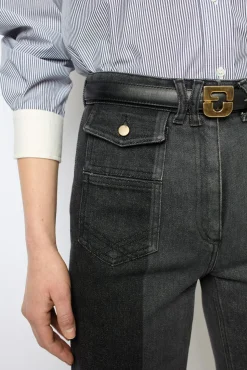 Two-tone flared jeans - ANNA