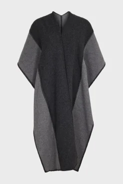 Two-tone poncho - DAMIANE