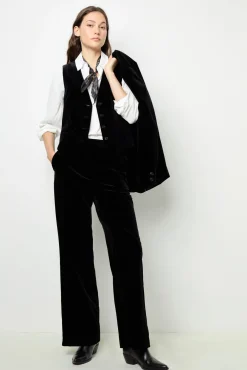 Velvet sleeveless jacket - MAIA