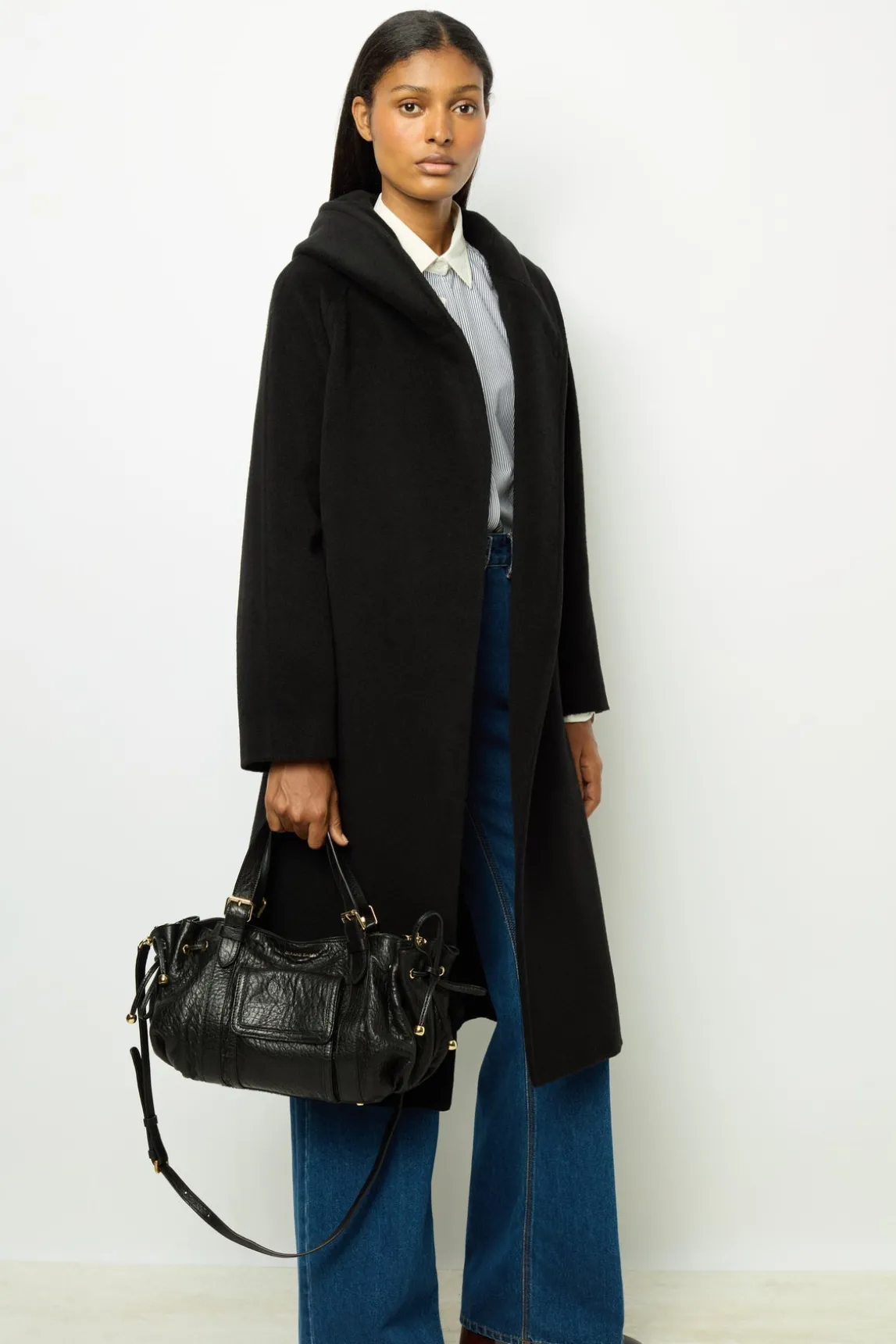 Waisted full-length coat - LANIE