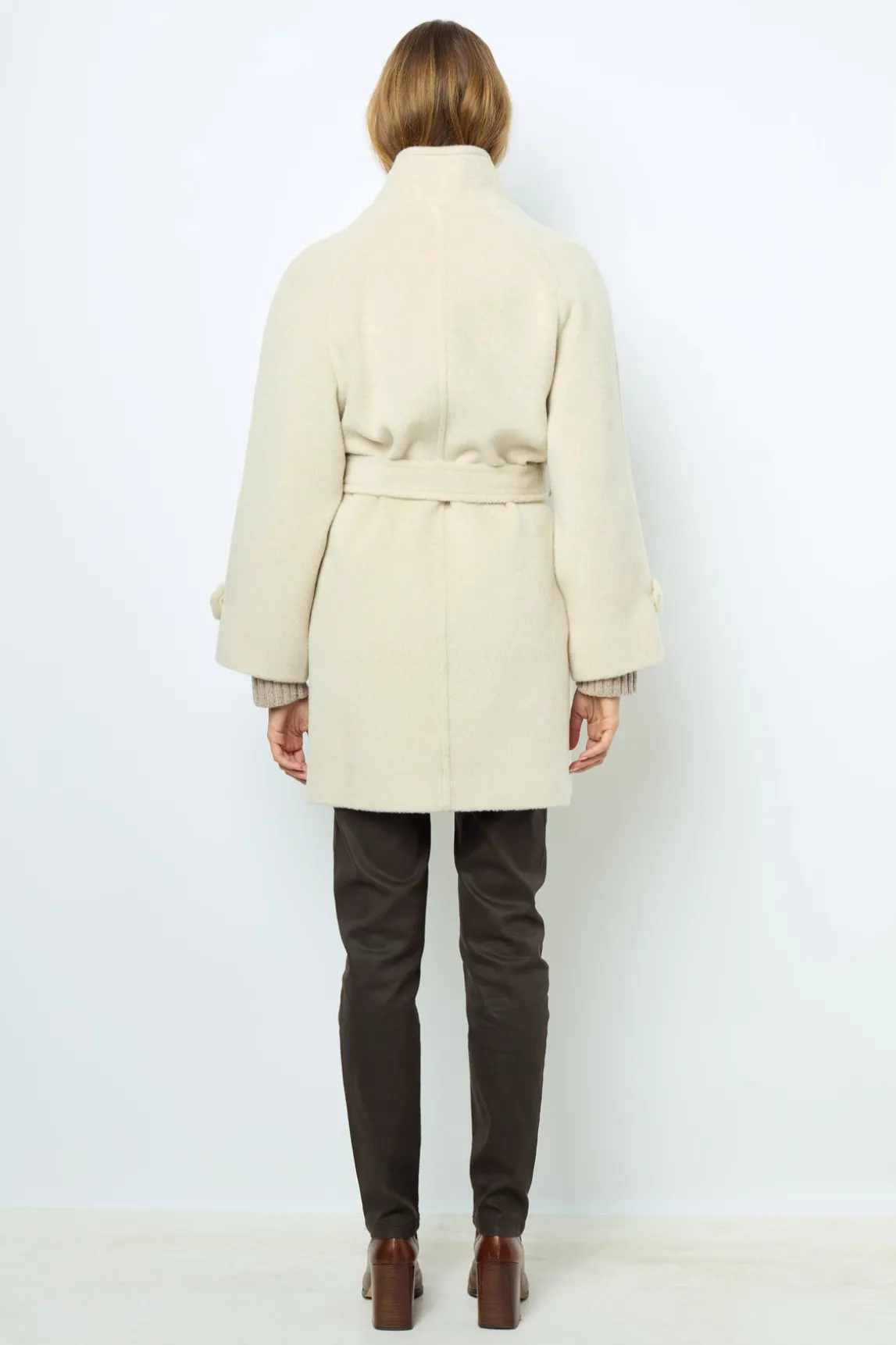 Waisted mid-length coat - LOUISE