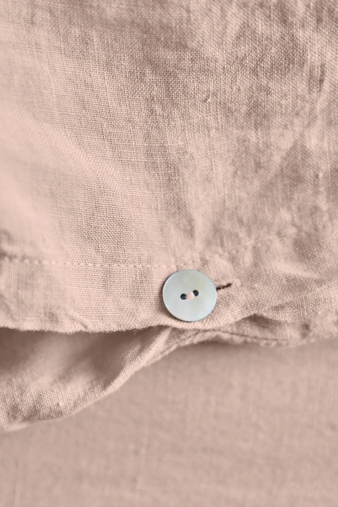 Washed linen duvet cover - antique rose