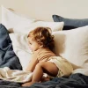 Washed linen pillowcase - white