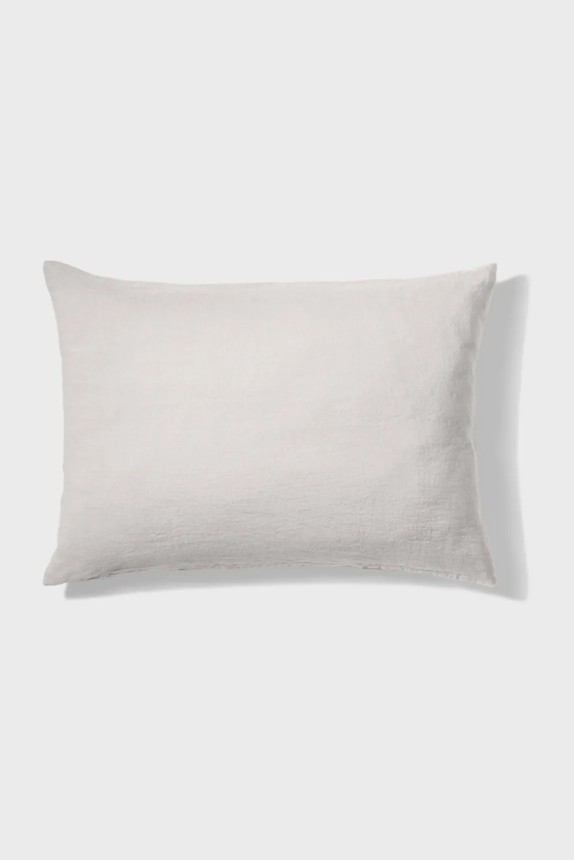 Washed linen pillowcase - pearl grey