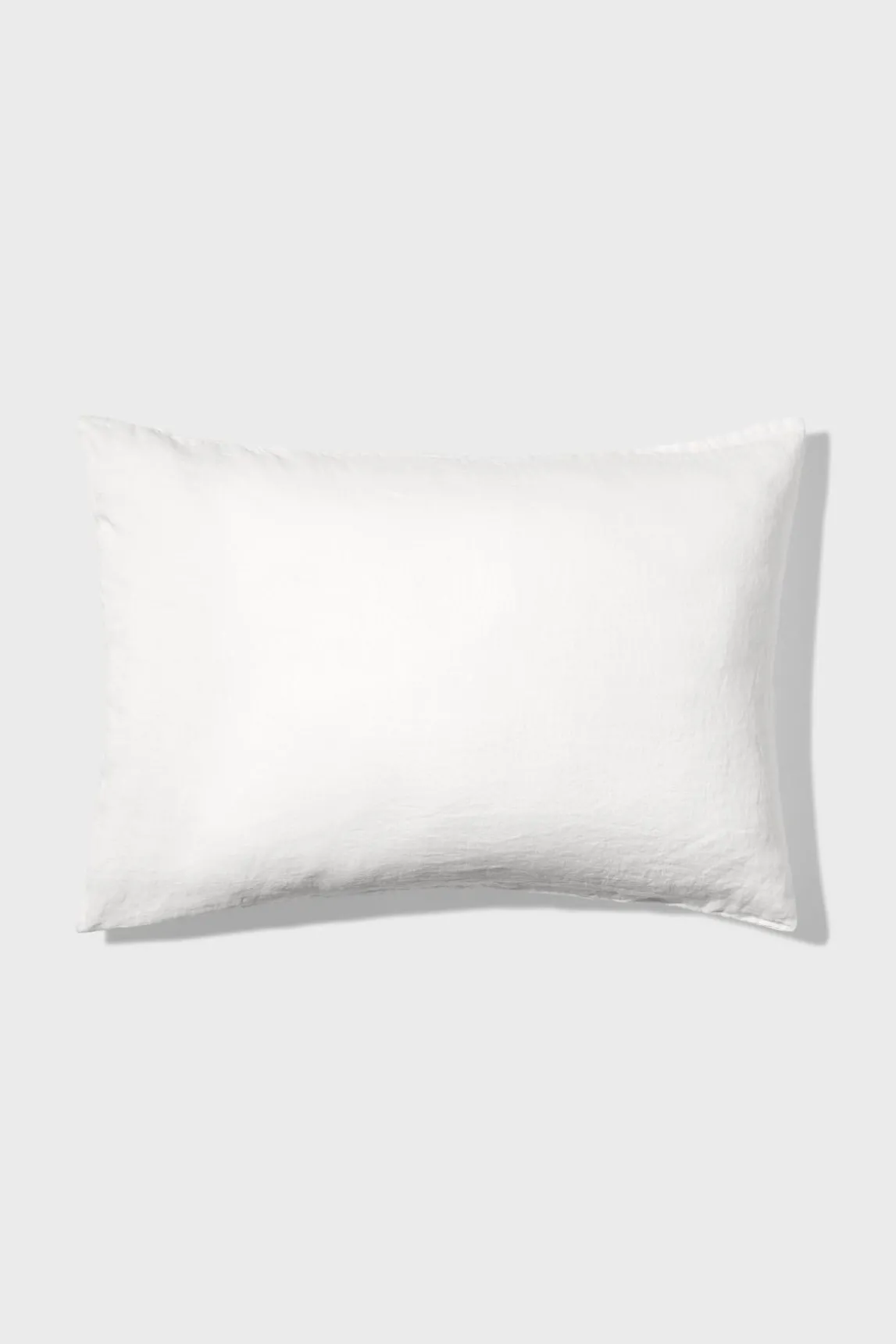 Washed linen pillowcase - white