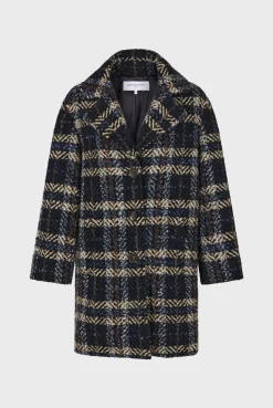 Wide check coat - LEONETTE