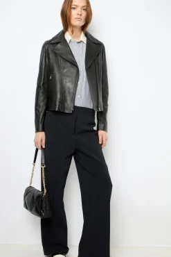 Wide-leg pants with elasticated waist - NELLY