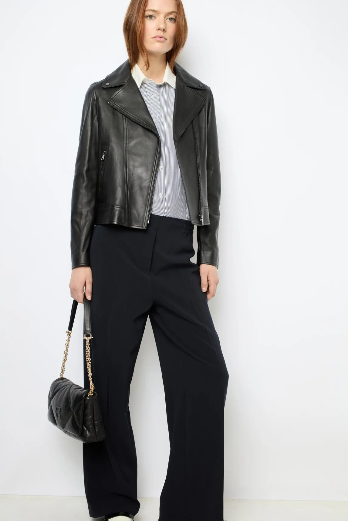 Wide-leg pants with elasticated waist - NELLY