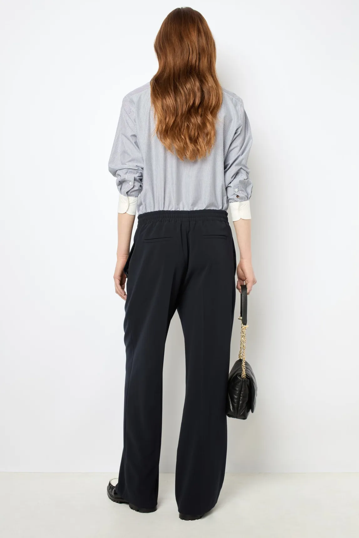 Wide-leg pants with elasticated waist - NELLY