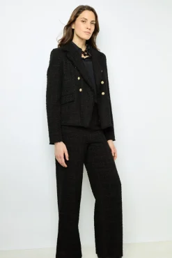 Wide-leg tweed pants - NADINE