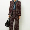 Wide-leg tweed pants -NARIME