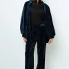 Wide-leg velvet pants - NORIA