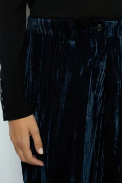 Wide-leg velvet pants - NORIA