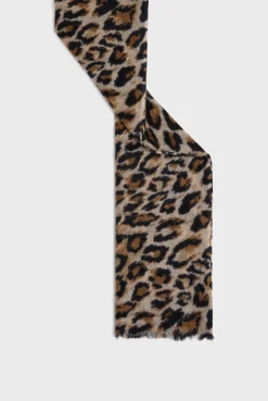 Wool and cashmere leopard scarf - DANY