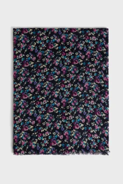 Wool and silk floral scarf - DARY