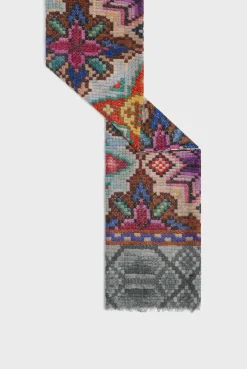 Wool and silk multicolored scarf - DAMIE