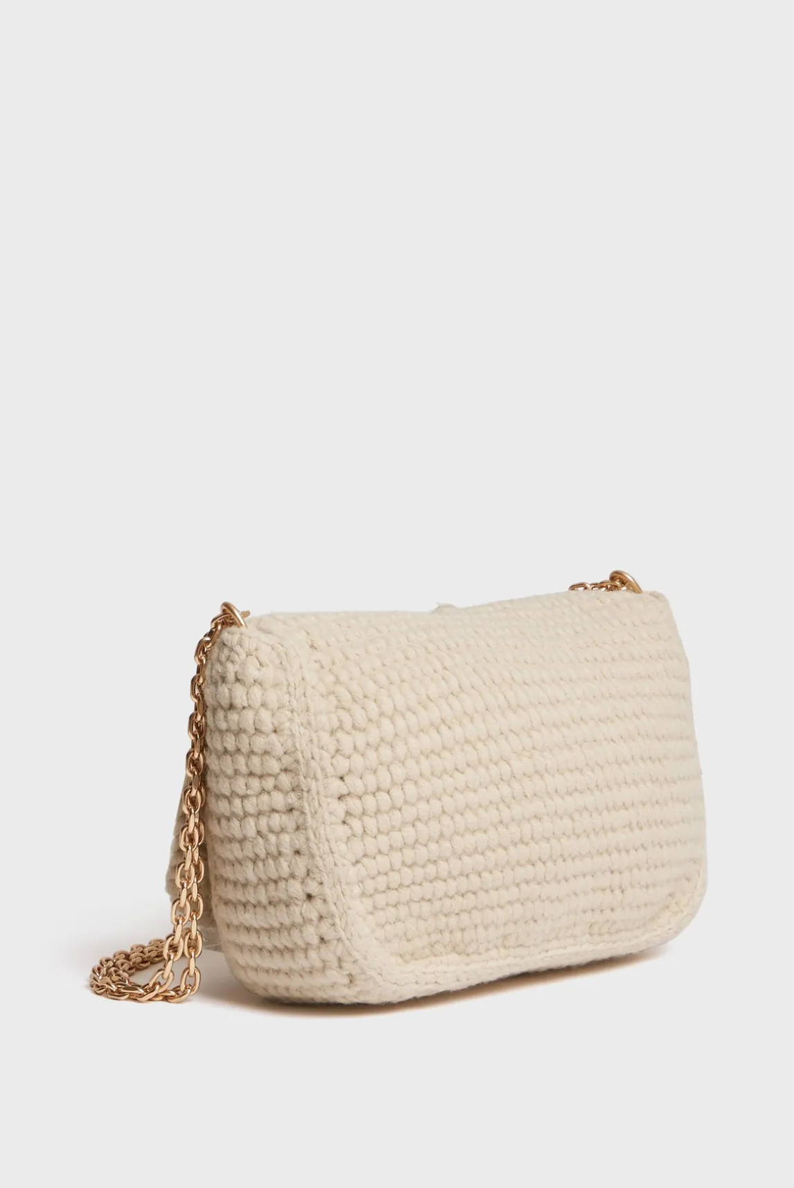Wool crochet crossbody bag - ARCHIE