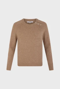 Wool sweater with rhineston