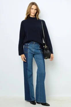 Wool sweater with stand up collar - JAINA